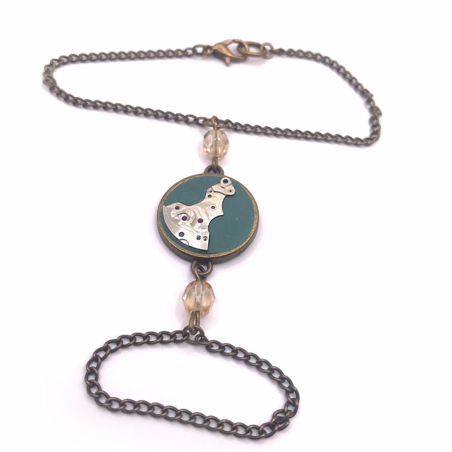 Literatu Nights Ring Bracelet #1 - Dusty Green