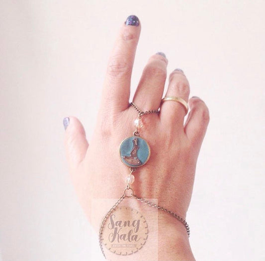 Literatu Nights Ring Bracelet #1 - Dusty Green