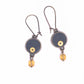 Literatu Nights Earrings #1 - Midnight Grey