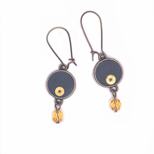 Literatu Nights Earrings #1 - Midnight Grey
