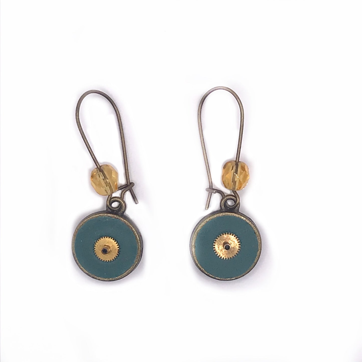 Literatu Night Earrings #2 - Dusty Green