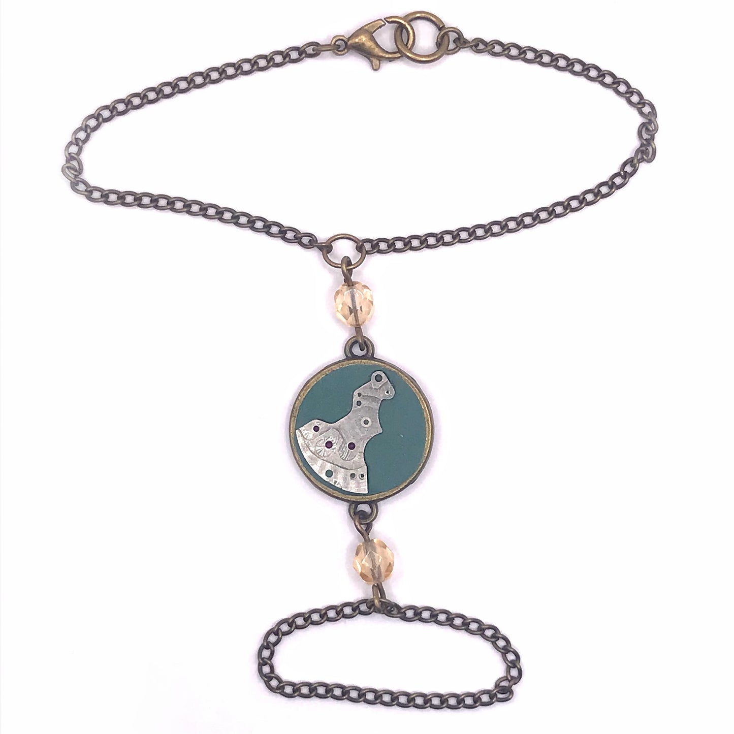 Literatu Nights Ring Bracelet #1 - Dusty Green